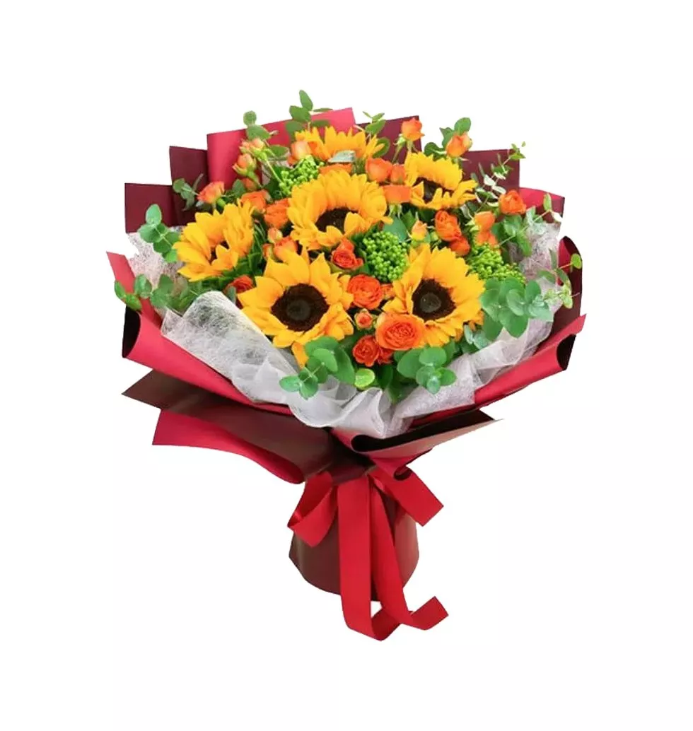 Sunny Citrus: Floral Bouquet Delight
