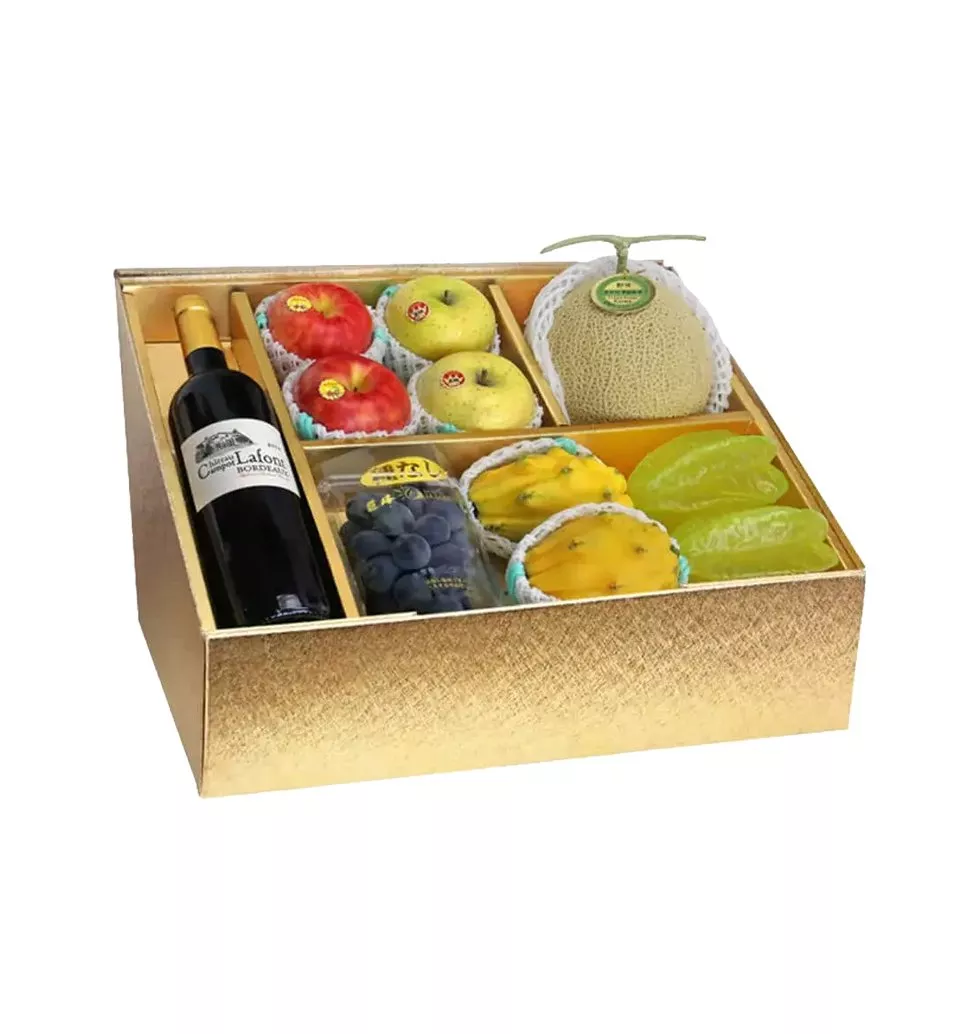 Healthy Basket with Wine