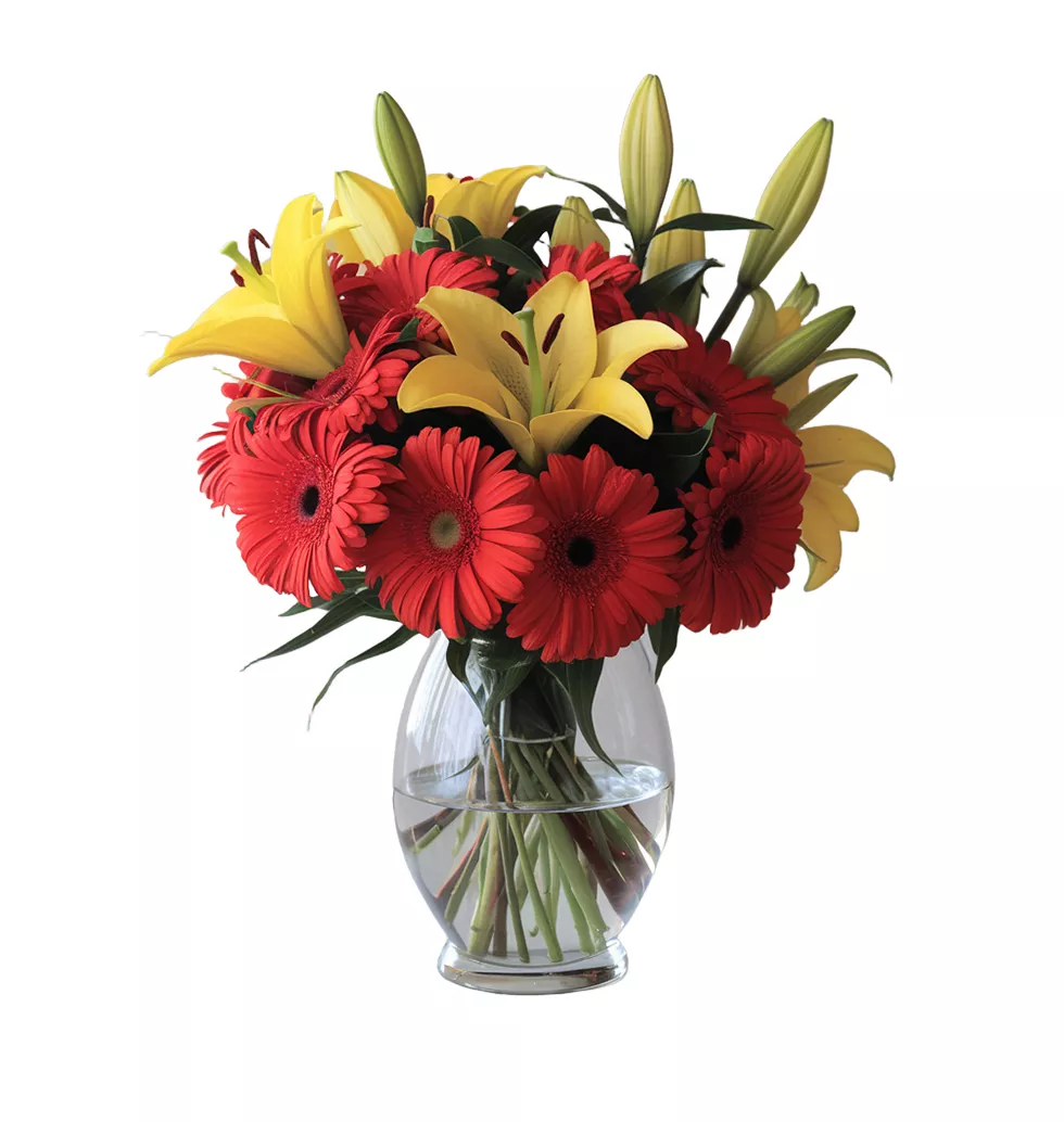 Tempting Bouquet of Asiatic and Gerberas