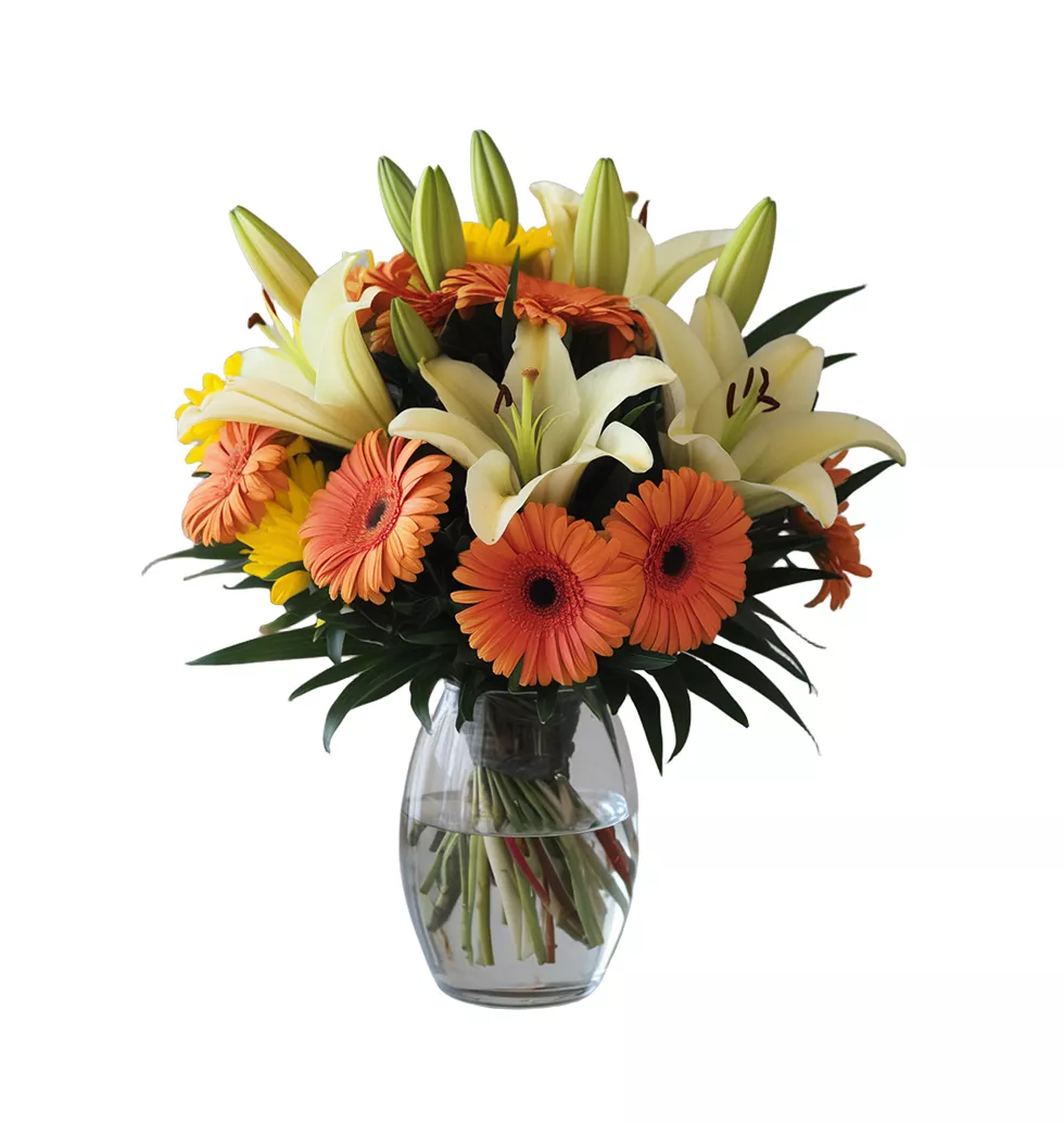 Graceful Gerbera and Lily Bouquet