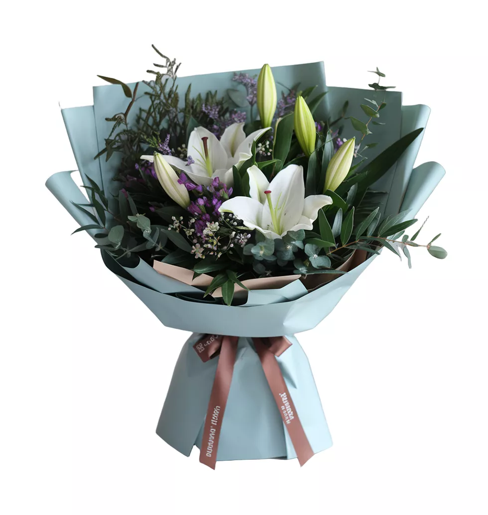 Elegant Bouquet of White Lily