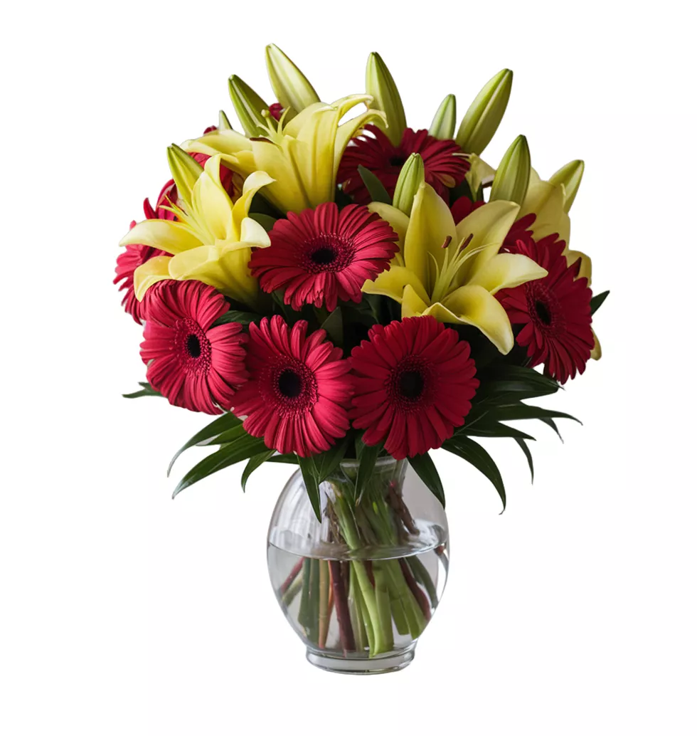 Luxurious Bouquet of Asiatic and Gerberas