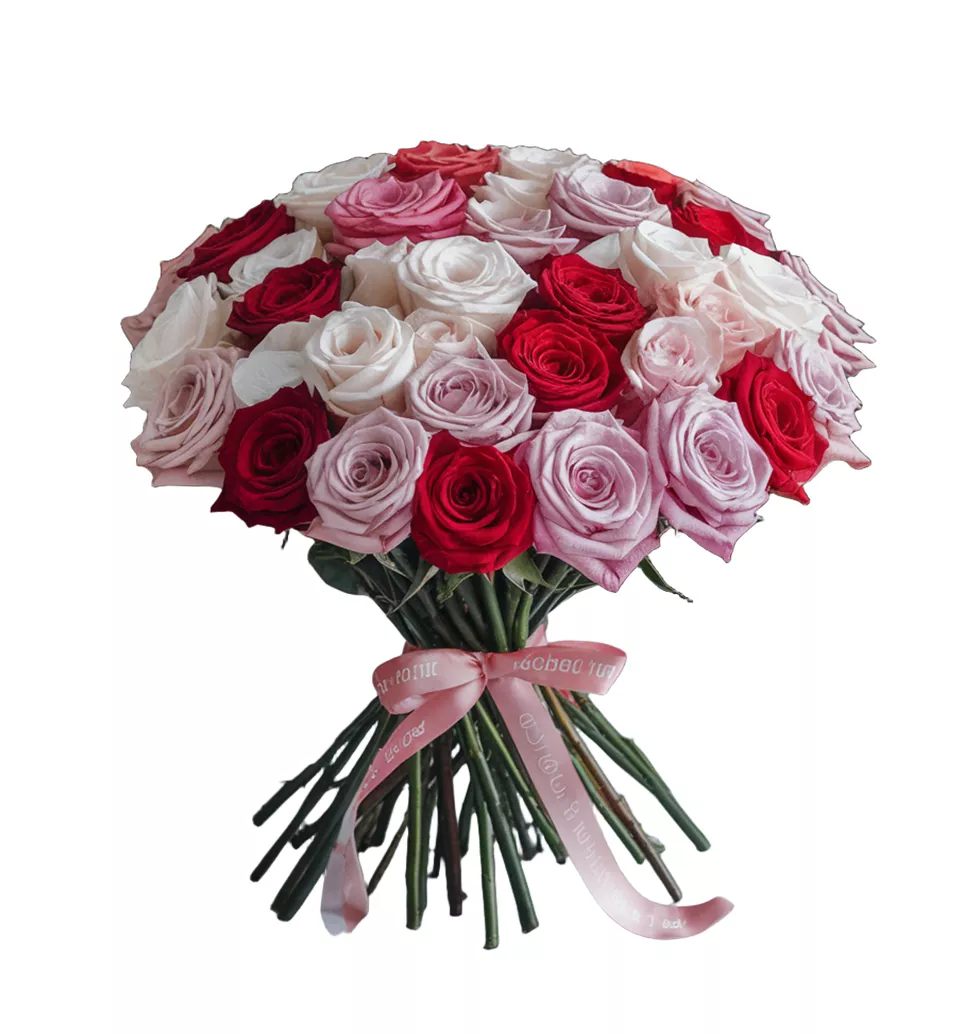 Exquisite Mixed Roses Bouquet