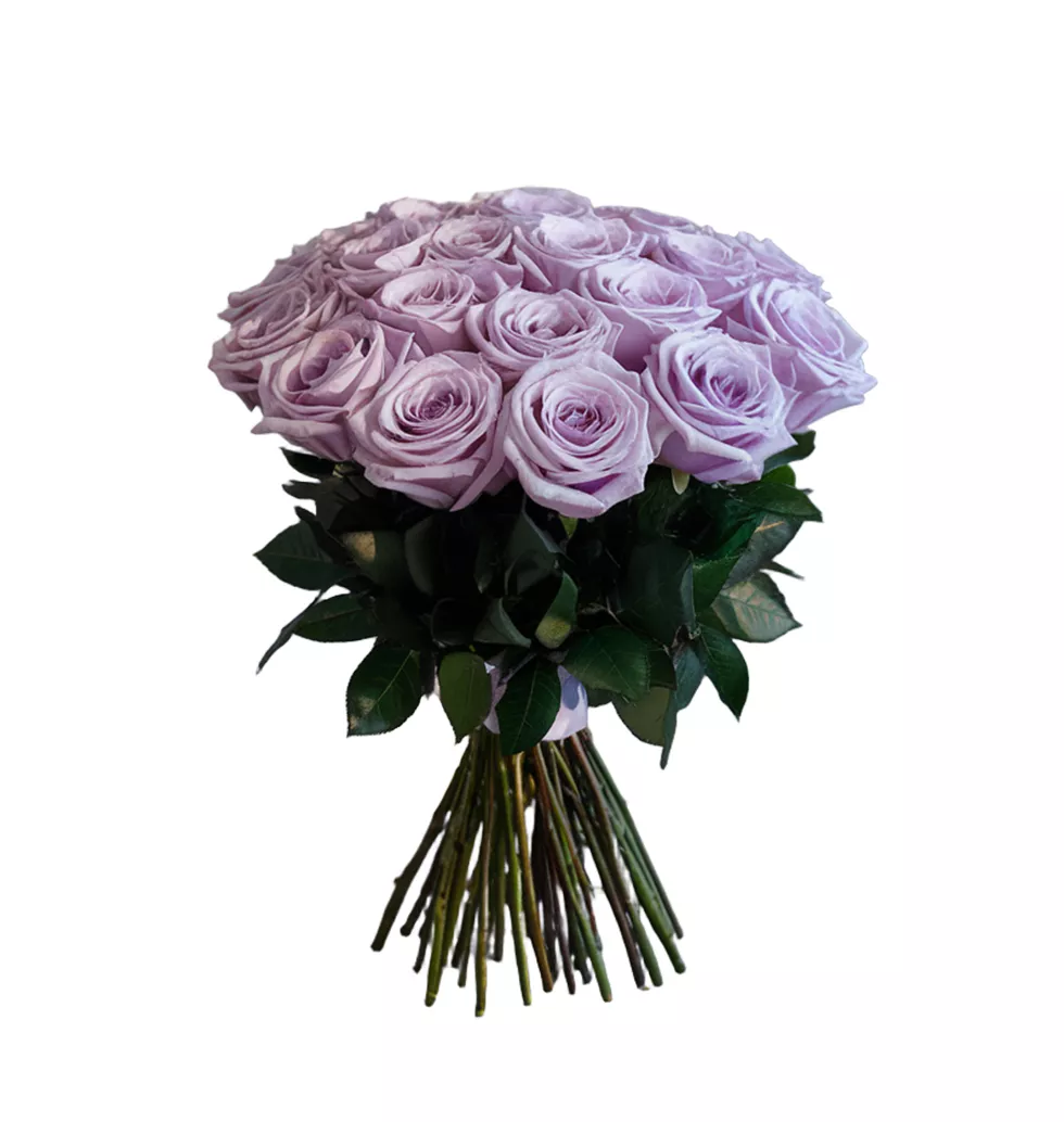 Stunning 12-Piece Purple Roses Bouquet