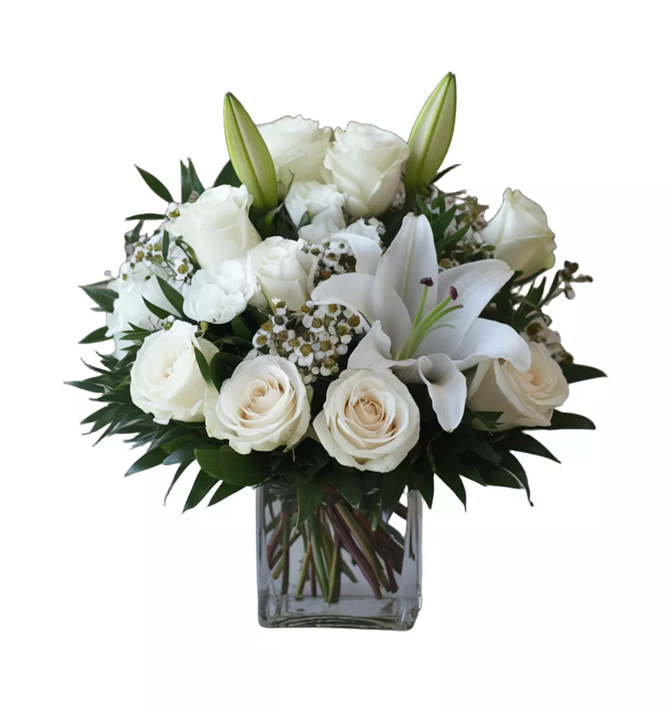 Serenity in White Floral Arrangement