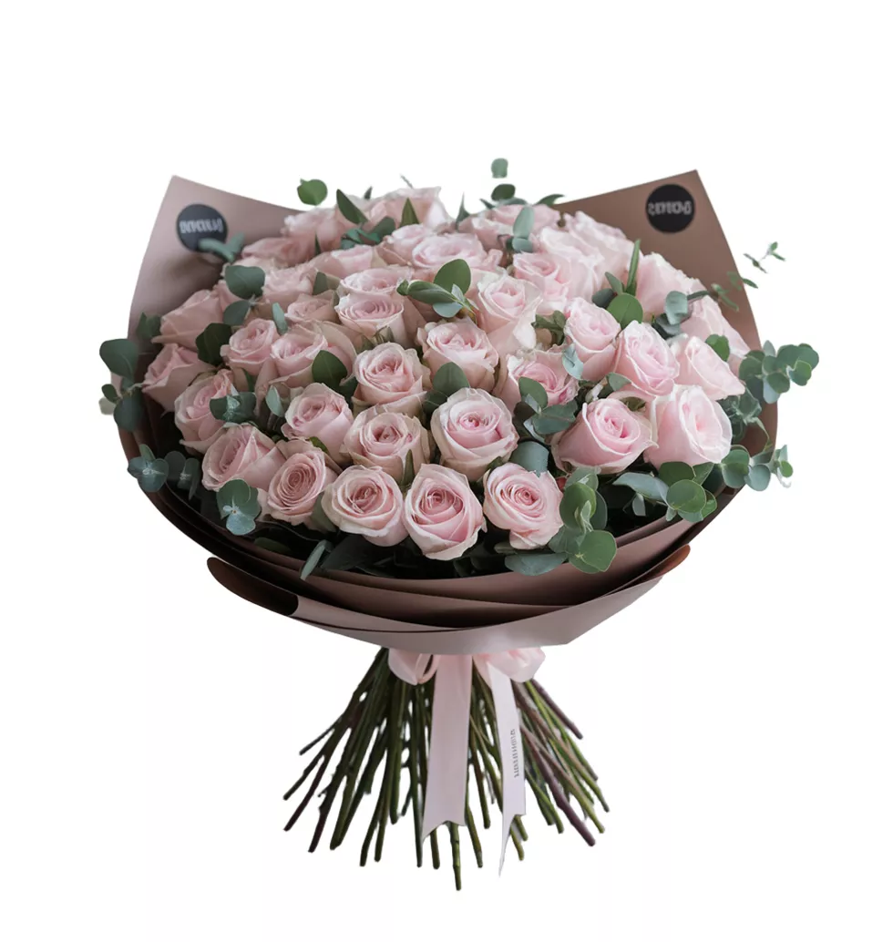 30 Elegant Pink Rose Bouquet