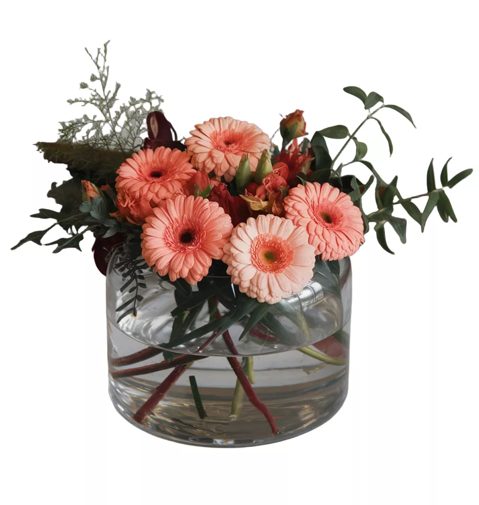 Fresh Seasonal Flowers with Gerberas Arrangement